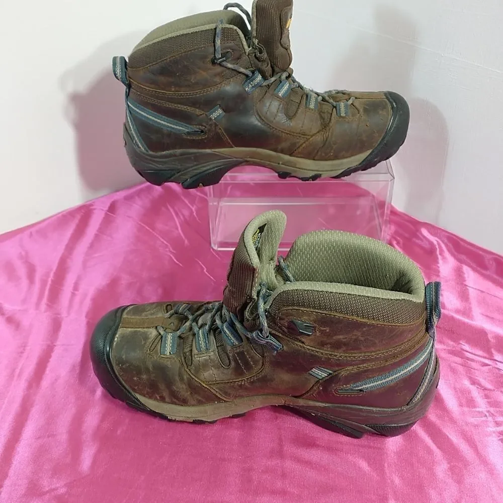 Keen Detroit Mid Boot Steel Toe Men's Size 9.5 D 1007004D . Condition is Pre-own
